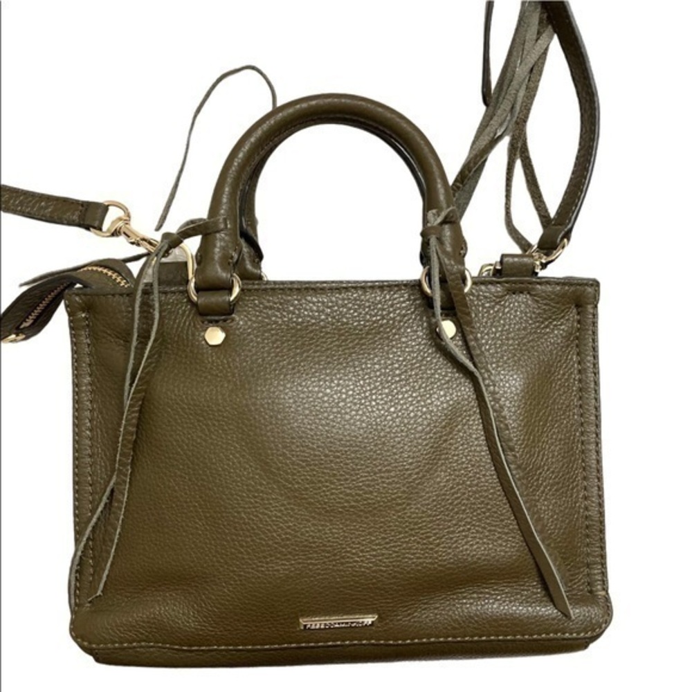 Rebecca minkoff mini Reagan satchel crossbody bag greenish brown